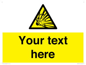 Custom Explosive Material Sign